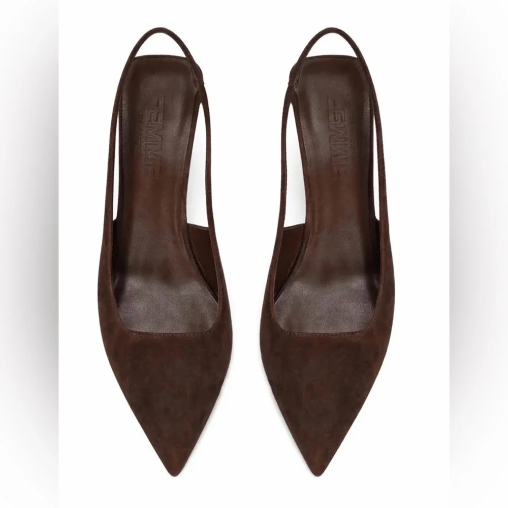 FEMME - G55 Slingback - Suede Coco - Picture 3 of 3